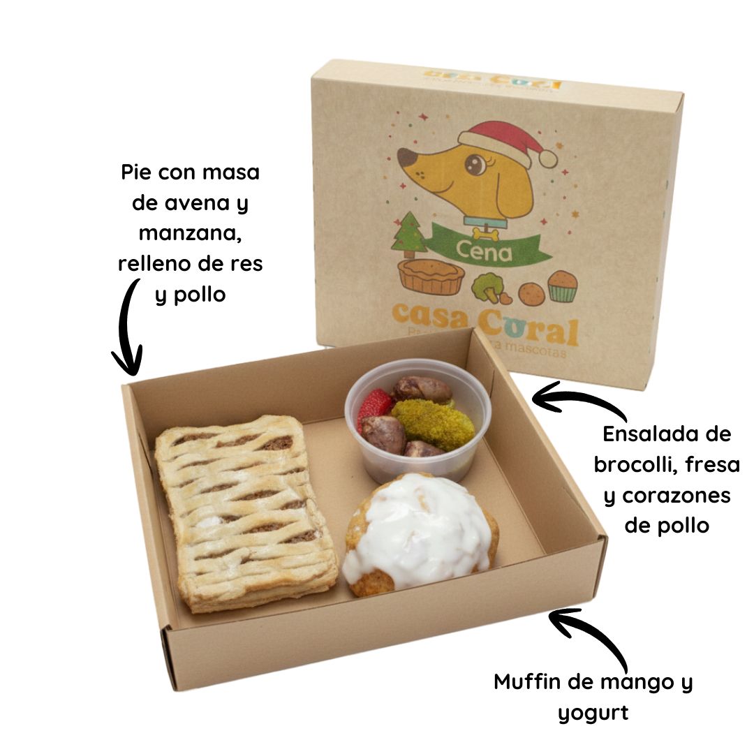 Caja cena para perros