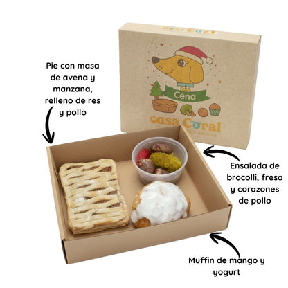 Caja cena para perros